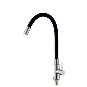 Grifo-<span class=keywords><strong>Cuello</strong></span> <span class=keywords><strong>de</strong></span> silicona Flexible para Cocina, Grifo giratorio colorido <span class=keywords><strong>de</strong></span> cualquier dirección <span class=keywords><strong>de</strong></span> acero inoxidable, un solo frío, embalaje <span class=keywords><strong>de</strong></span> ampolla - Product Image 2