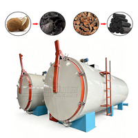 Four de carbonisation horizontal à biomasse de 1 à 7 tonnes pour charbon de bois, briquettes et bois, à prix avantageux, à vendre