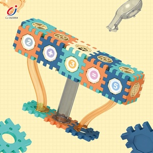 Juego de juguetes de construcción de bloques de mármol rodante Chengji, montaje educativo DIY, pistas de tubería de construcción para bolas de mármol - Product Image 3