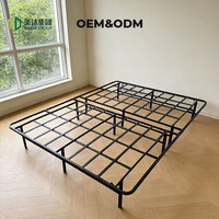 Lit Queen pliable moderne en métal réglable, construction robuste, design portable, idéal pour hôtels, appartements, dortoirs, salons et chambres à coucher