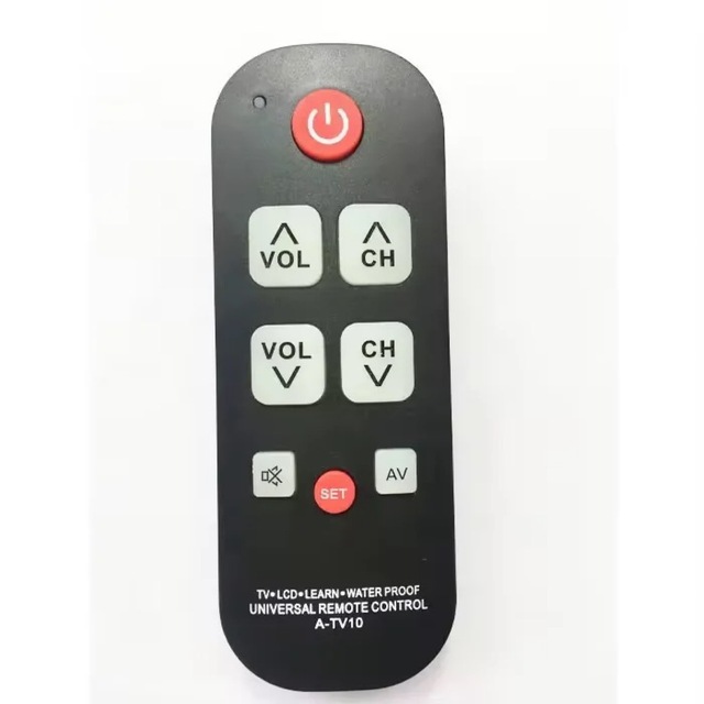 Elder-friendly Big Soft Silicon Buttons Universal TV Remote 8 Button IP67 Waterproof Remote Control