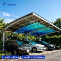 Panneau de toiture ondulé en polycarbonate multicolore, résistant aux intempéries, pour auvent de jardin