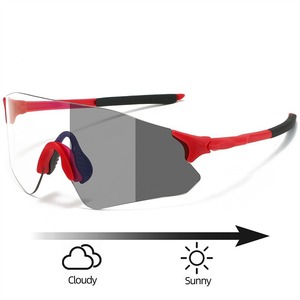 Lunettes de soleil de sport photochromiques carrées sans monture de marque de créateur de mode, verres monobloc dégradés, protection UV400, confortables - Product Image 4