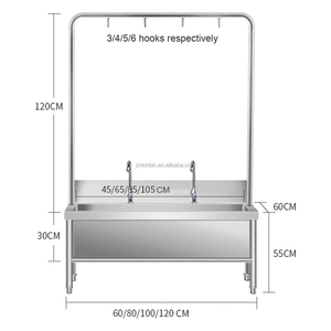 Heavy Duty Square Tube Frame <b>Mop</b> Sink with <b>Mop</b> Holder Stainless Steel Utility <b>Cleaning</b> Tub for Restaurant Hotel Canteen - Product Image 5