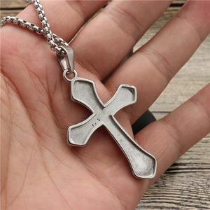 <b>Cross</b> Pendant Necklace Stainless Steel Unisex Gift Jewelry Fashion Trendy Design - Product Image 3