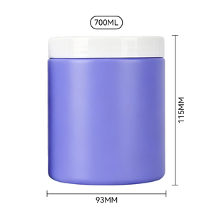 ขวดครีมหน้ากลม HDPE สีม่วง ขนาด 700 มล. ปากกว้าง ฝาเกลียวสีขาว บรรจุภัณฑ์สำหรับดูแลส่วนบุคคล ปรับแต่งโลโก้ได้ - Product Image 6
