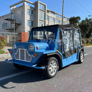 Voiture classique vintage électrique de luxe d'origine, personnalisable, bleue, 5 places - Product Image 4