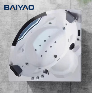 Vasca Idromassaggio Angolare con Bolle, Jacuzzi e Idromassaggio per 2 Persone, <span class=keywords><strong>Spa</strong></span> da Interno, Yacuzzi - Product Image 4