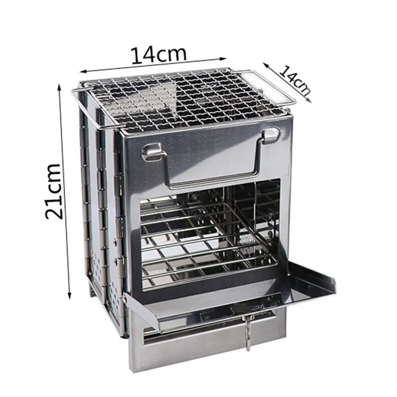 Custom Kocher Stufa A Legna 1.1kg Barbecue pieghevole tenda senza fumo forno cottura all'aperto portatile Stufa da campeggio A Legna