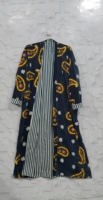 Nouvelle veste matelassée élégante et décontractée pour femme, style vintage, longue, imprimée Suzani, à motifs floraux, en coton respirant, idéale pour l'hiver et la plage