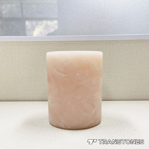 Tallas a mano de piedra transparente de alta calidad, artesanía, parcela rosa de alabastro para decoración del hogar - Product Image 4