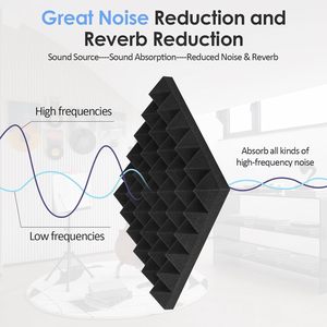 Panneaux acoustiques en mousse insonorisante ignifuge personnalisables en forme de pyramide pour les applications de salle et de studio - Product Image 3
