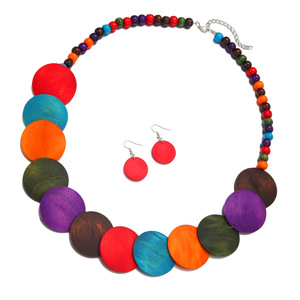 Phi Handmade Gỗ Đính Cườm Vòng Cổ Và Bông Tai Set Cross-Biên Giới Thời Trang Boho Phụ Nữ Trang Sức Set Biển Phụ Kiện Bãi Biển - Product Image 5