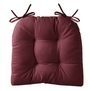 Coussin de siège carré en coton ignifuge, bleu foncé - Product Image 1