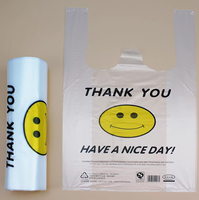 Sac en plastique HDPE réutilisable avec poignée souple, design imprimé en gravure, facile à transporter pour un usage quotidien, emballage pour supermarché