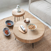 Table basse éthiopienne moderne en bois et fer, style nordique créatif, simple et moderne, pour l'étude et le maquillage, vente en gros