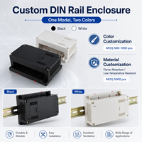 Boîtier de montage sur rail DIN en ABS PC résistant aux intempéries, 155x110x60mm, protection IP54, boîte de commande d'instruments électroniques