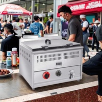 Friteuse à gaz pour poulet frit KFC - Utilisation commerciale dans les restaurants, capacité de 8 L, haute productivité, garantie d'un an
