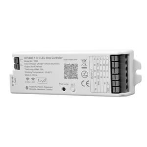 Leynew 15A Tuya Smart Alexa Google Assistant LED <span class=keywords><strong>Controller</strong></span> WiFi WB5 5 <span class=keywords><strong>1</strong></span> RGB LED striscia Dimmer Multi-canale telecomando - Product Image 1