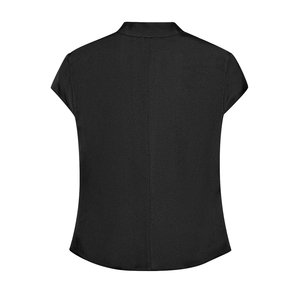 Zevity Camicetta da donna alla moda in stile cinese con colletto alla coreana e bottoni laterali, design slim, camicia estiva a maniche corte da donna - Product Image 3
