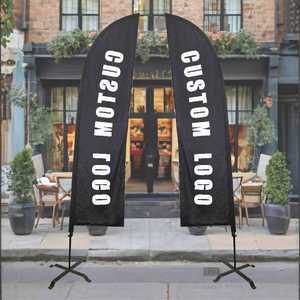 Custom Windproof Business Feather Flags Swooper Feather Flag Furniture Beach Marketing Flags - Product Image 1