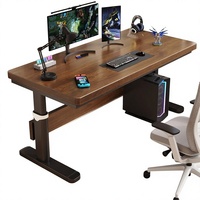 Bureau d'ordinateur en bois massif réglable en hauteur, bureau écologique, bureau à domicile, bureau de jeu, poste de travail mobile