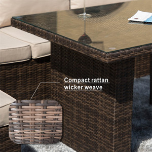 Ensemble de canapés de jardin en <span class=keywords><strong>rotin</strong></span> extérieur de luxe ensemble de meubles en osier canapé de patio chaise ensemble de salon canapés d'hôtel de jardin en <span class=keywords><strong>rotin</strong></span> <span class=keywords><strong>naturel</strong></span> - Product Image 4
