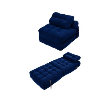 Foldable <b>Sofa</b> Bed With Backrest Support Square Shape Foam Filling Multifunctional Portable Lounge Chair For Adults And Children - Product Image 5