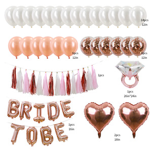 Kit Decorazioni Ingrosso per Addio al Nubilato e Doccia Nuziale per la Futura Sposa con Palloncini in Foil e per - Product Image 4
