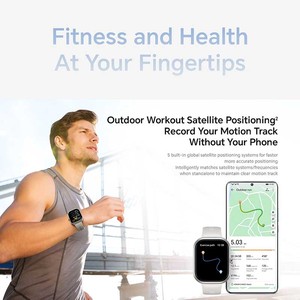 HONOR CHOICE for <b>Watch</b> 1.95-Inch AMOLED Full-View Display Metal Silicone Heart Rate Tracker GPS Waterproof Unisex Fitness - Product Image 4