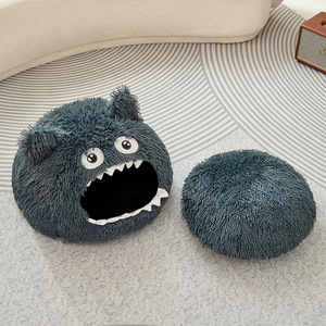 Cama para Mascotas con Forma de Monstruo, Diseño de Bolsillo Abierto, Cama para Mascotas Acolchada y Gruesa, Espacio de Escondite Semicerrado para Gatos y Perros - Product Image 2