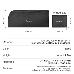 WEST BIKING 27,5 pulgadas MTB 700C <span class=keywords><strong>bicicleta</strong></span> de carretera impermeable plegable bolsa de almacenamiento ligero portátil <span class=keywords><strong>bicicleta</strong></span> portador bolsa de viaje - Product Image 2