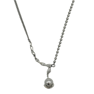 สร้อยคอไข่มุกเงินแท้ S925 ดีไซน์บาโรกสำหรับผู้หญิงสวมใส่ทุกวัน - Product Image 5