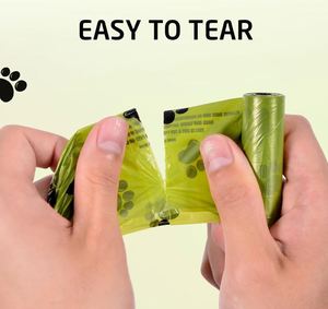 Custom Logo <b>Compostable</b> Scented Biodegradable Disposable Extra Thick Strong Garbage Trash Bag Pet Waste Disposal Dog Poop Bag - Product Image 5