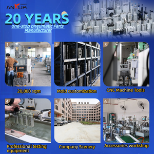 Cilindro de aire neumático pequeño de alta calidad, pistón de engranaje de rodamiento de nueva condición de aleación de aluminio para industrias agrícolas de construcción - Product Image 5