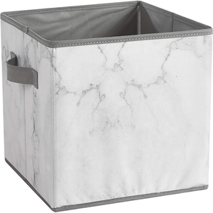 Marble <strong>Storage</strong> Cubes Set of 4, Grey/White Non-woven Fabric <strong>Storage</strong> Box Foldable <strong>10</strong> Inch <strong>Storage</strong> <strong>Basket</strong> for Toys - Product Image 6