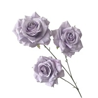 Decoración de Salón de Bodas Ecológica con 3 Rosas de Capuchino Vintage Hechas a Mano, Cascada de Rosas, Fondo de Pared Floral