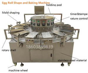Machine à fabriquer des bâtonnets de biscuits en gaufrettes, machine à fabriquer des rouleaux d'œufs, machine à fabriquer des produits céréaliers, machine à fabriquer des collations en gaufrettes - Product Image 2