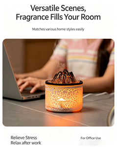 Humidificateur d'air ultrasonique LED, meilleur petit humidificateur pour chambre, bureau, maison, diffuseur d'arômes volcanique. - Product Image 3