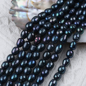 Perlas Cultivadas de Agua Dulce Naturales de 8-9 mm, Blancas y Negras, Semi-Acabadas, para Hacer Joyería DIY, Venta al por Mayor en Zhuji - Product Image 2