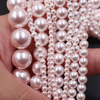 Perles rondes imitation perle 5A en vrac, prix usine, rose Rosaline 294, certifiées par un tiers, pour la fabrication de bijoux et bracelets