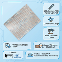 Circuit imprimé en aluminium personnalisé pour éclairage linéaire LED, carte de circuit imprimé en aluminium pour le contrôle de l'éclairage
