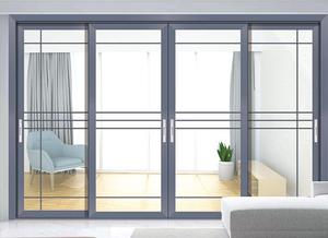 Tiêu chuẩn tác động cao 80psf cửa trượt chống bão cửa nhôm với kính màu, được sử dụng cho biệt thự - Product Image 2