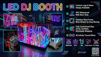 Mesa de Bar RGB Iluminada Personalizable LiqVis - Cabina de DJ con Pantalla LED de Alta Definición y Marco Duradero para Discotecas, Áreas VIP y Alquiler para Fiestas