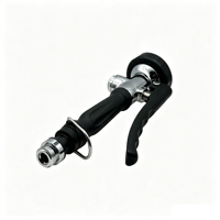 Robinet de pré-évier avec poignée en nylon noir et levier chromé, buse de pulvérisation haute pression pour tuyau de robinet de cuisine commerciale