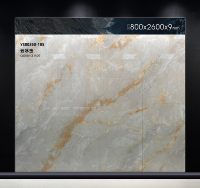 Nouvelle Arrivée Dalle de Porcelaine Grande 800x2600mm Calacatta Blanc Brillant à Motifs Continus en Pierre Frittée pour Mur d'Arrière-plan TV