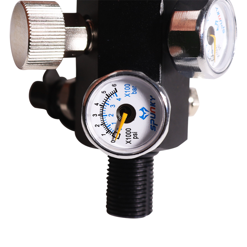 Wisyurt Station De Remplissage PCP M18x1.5 Valve Double Jauge 6000Psi - Adaptateur Bouteille Gaz Avec Tuyau 50cm