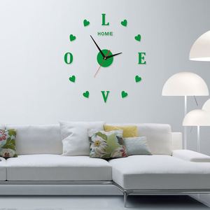 3D Frameless <b>Wall</b> Clock Creative Heart Silence Digital Clock DIY Acrylic <b>Mirror</b> <b>Wall</b> Stickers for Home Office Decor - Product Image 4