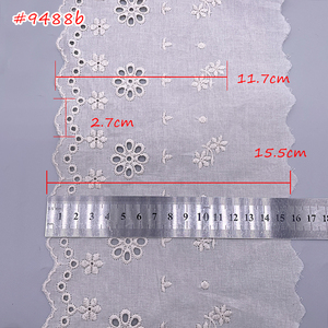Crianças roupas algodão bordado laço aparar fronteira bordado decoração laço Encajes elegante guarnição branca do laço - Product Image 2