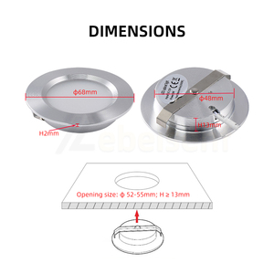 Lumière d'armoire <span class=keywords><strong>LED</strong></span> DC 12V 3W ultra-mince en aluminium avec borne de connecteur Couleur unique Blanc chaud neutre Dimmable - Product Image 4